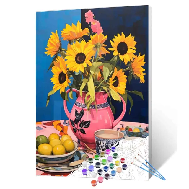 tucocoo-vibrant-sunflowers-teacup-malen-nach-zahlen-40x50 image 1