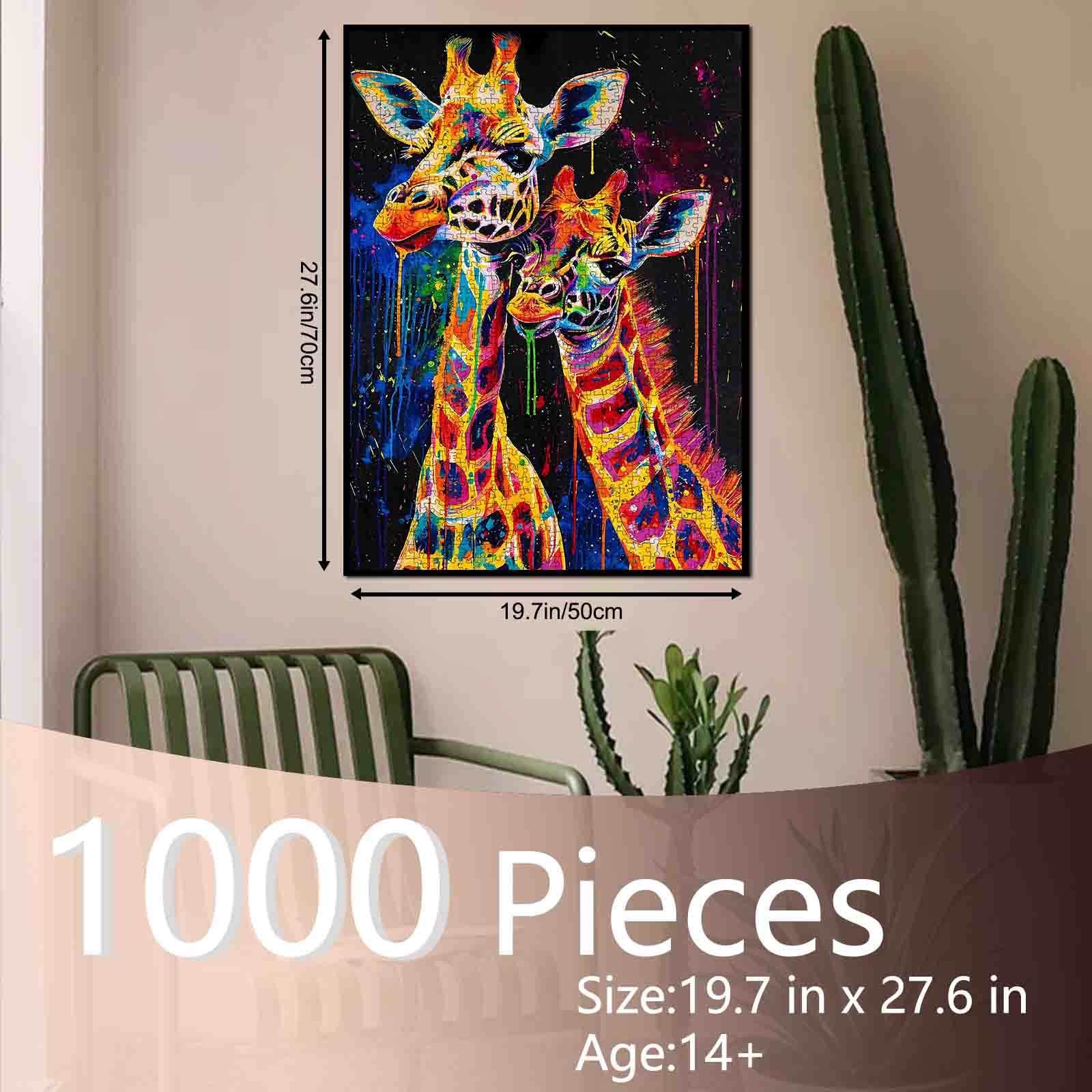 tucocoo-jigsaw-puzzles-colorful-giraffes-puzzle-1000-teile-tiere image 5