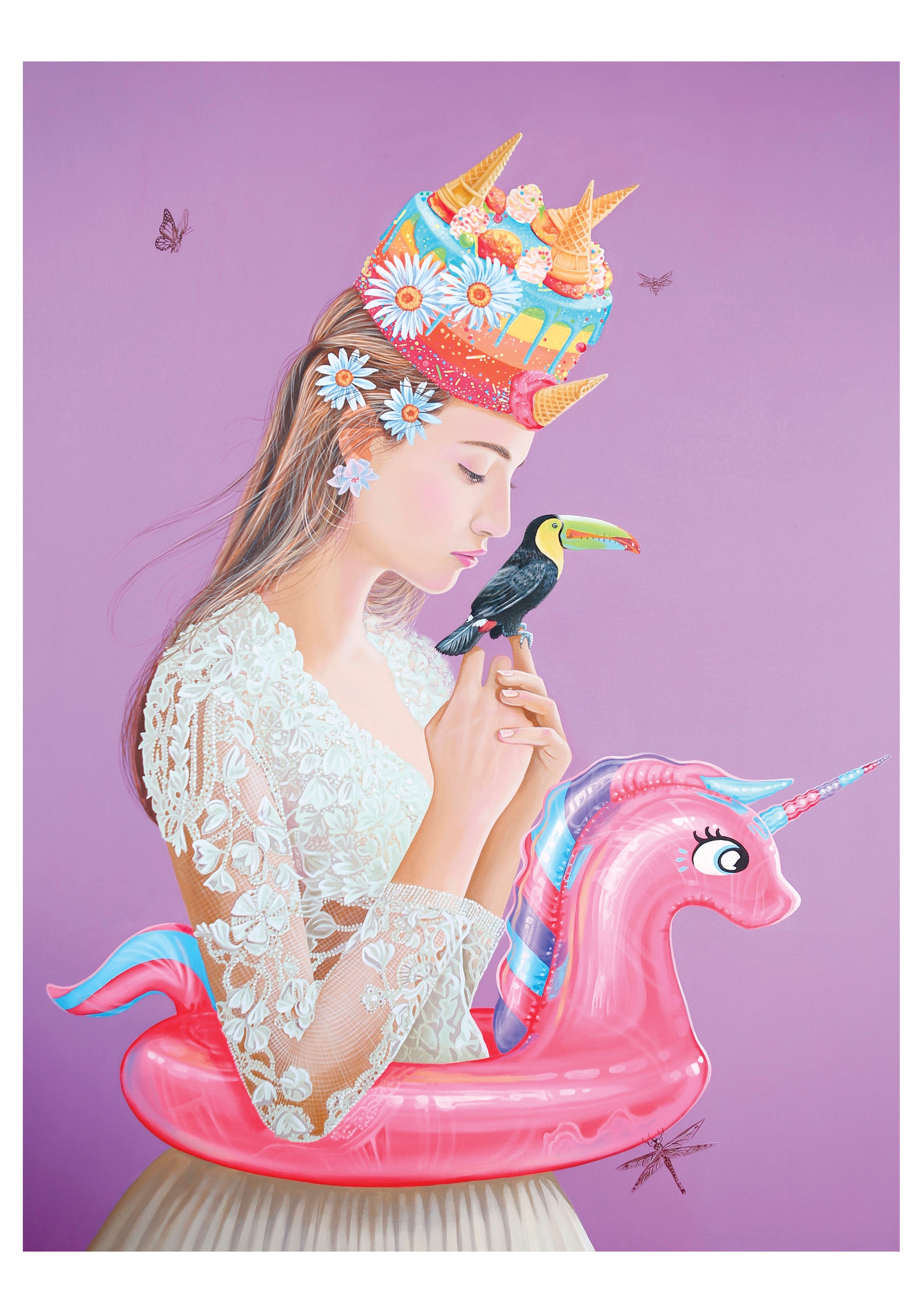 pomegranate-pink-unicorn-geburtstagskarte-einhornmotiv image 1