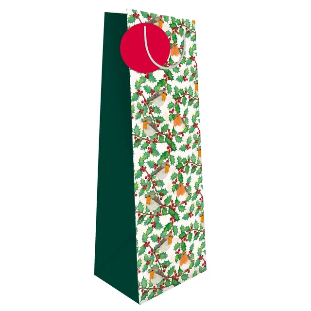 otter-house-xmas-flaschentasche-holly-berries-robins image 1