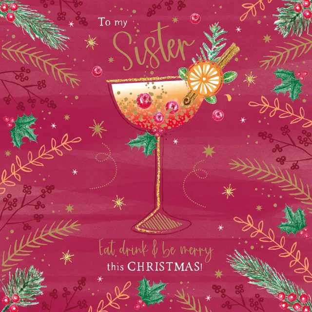 otter-house-christmas-sister-orange-cocktail-weihnachtskarte-einzeln image 1