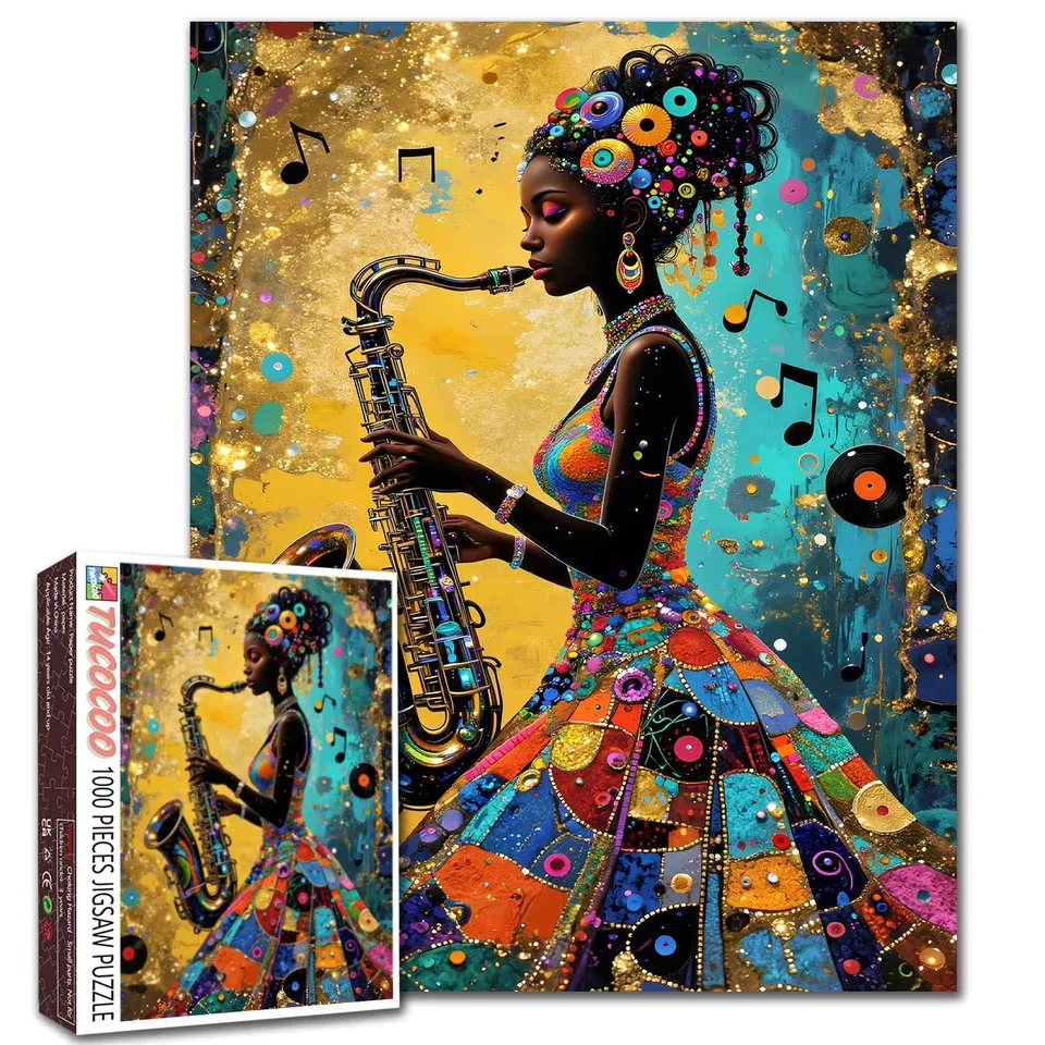 tucocoo-jazz-soul-patchwork-puzzle-1000-teile-musik image 1