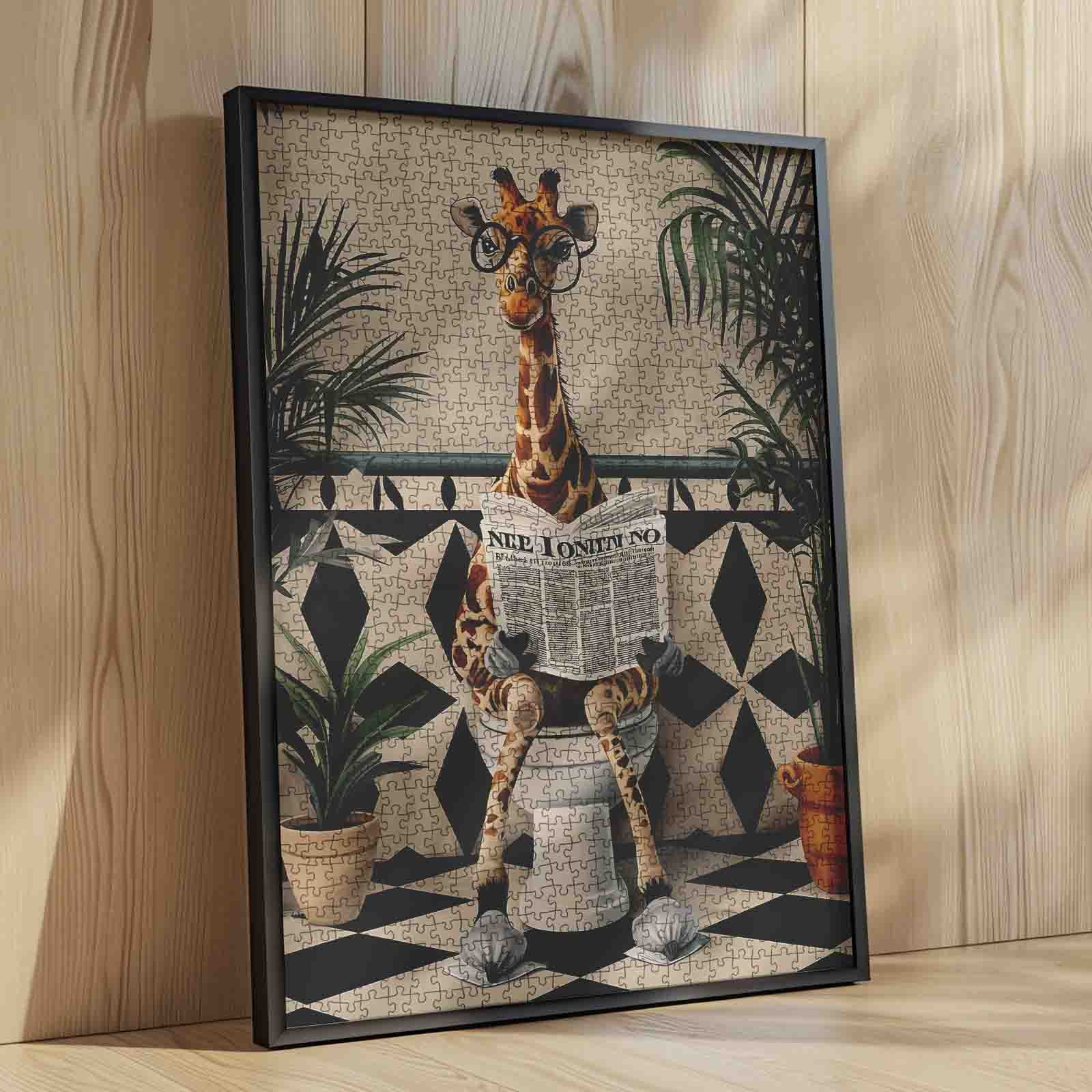 tucocoo-giraffe-reading-newspaper-on-toilet-puzzle-1000-teile image 4