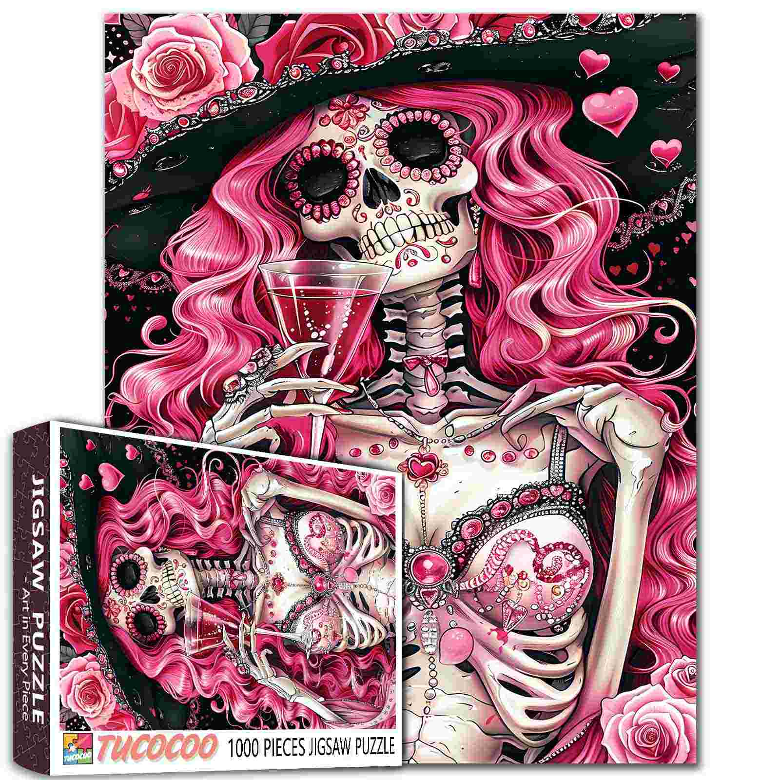 tucocoo-gothic-skeleton-evening-gown-puzzle-1000t image 1