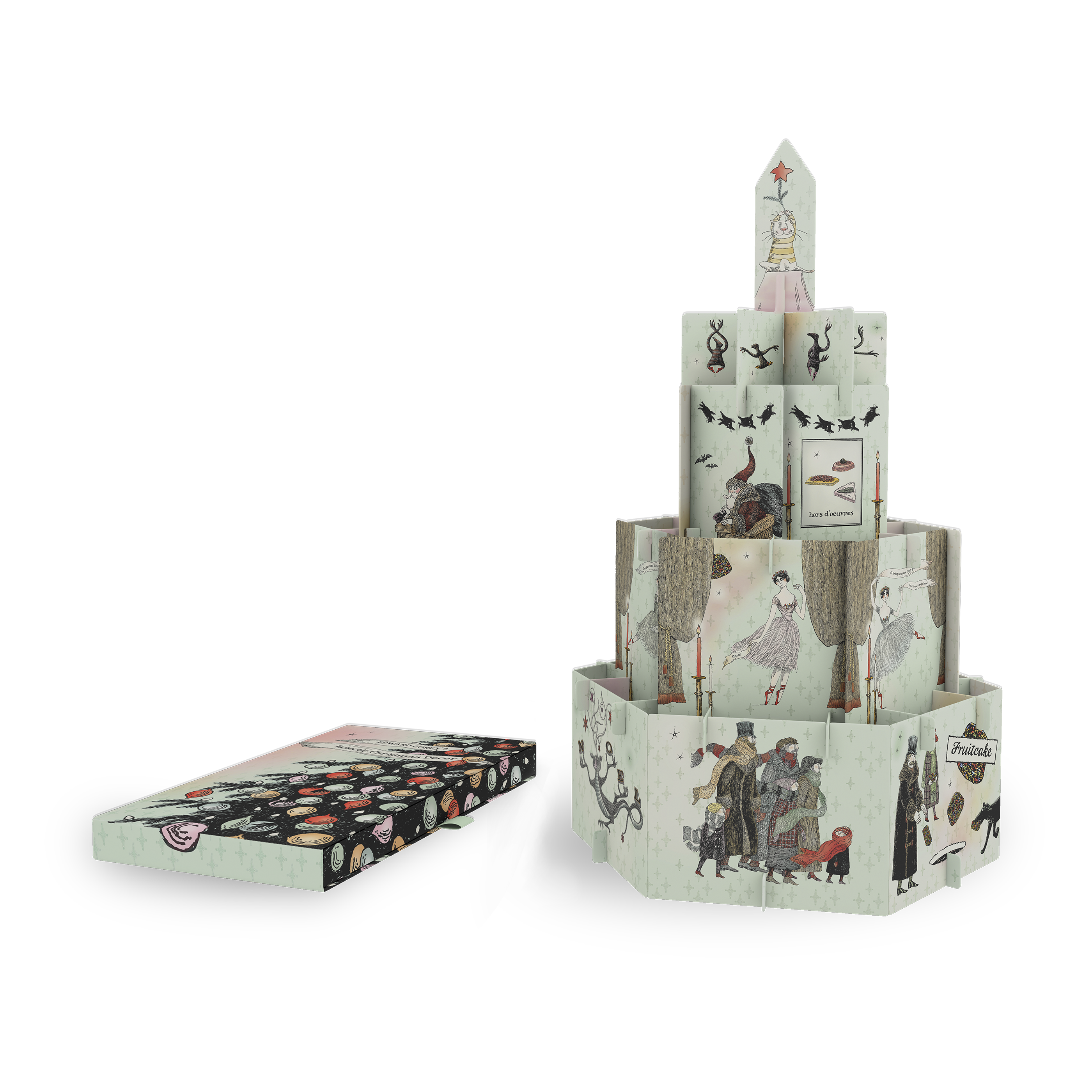 pomegranate-keepsake-boxes-eclectic-christmas-deko-bastelset-gorey image 1