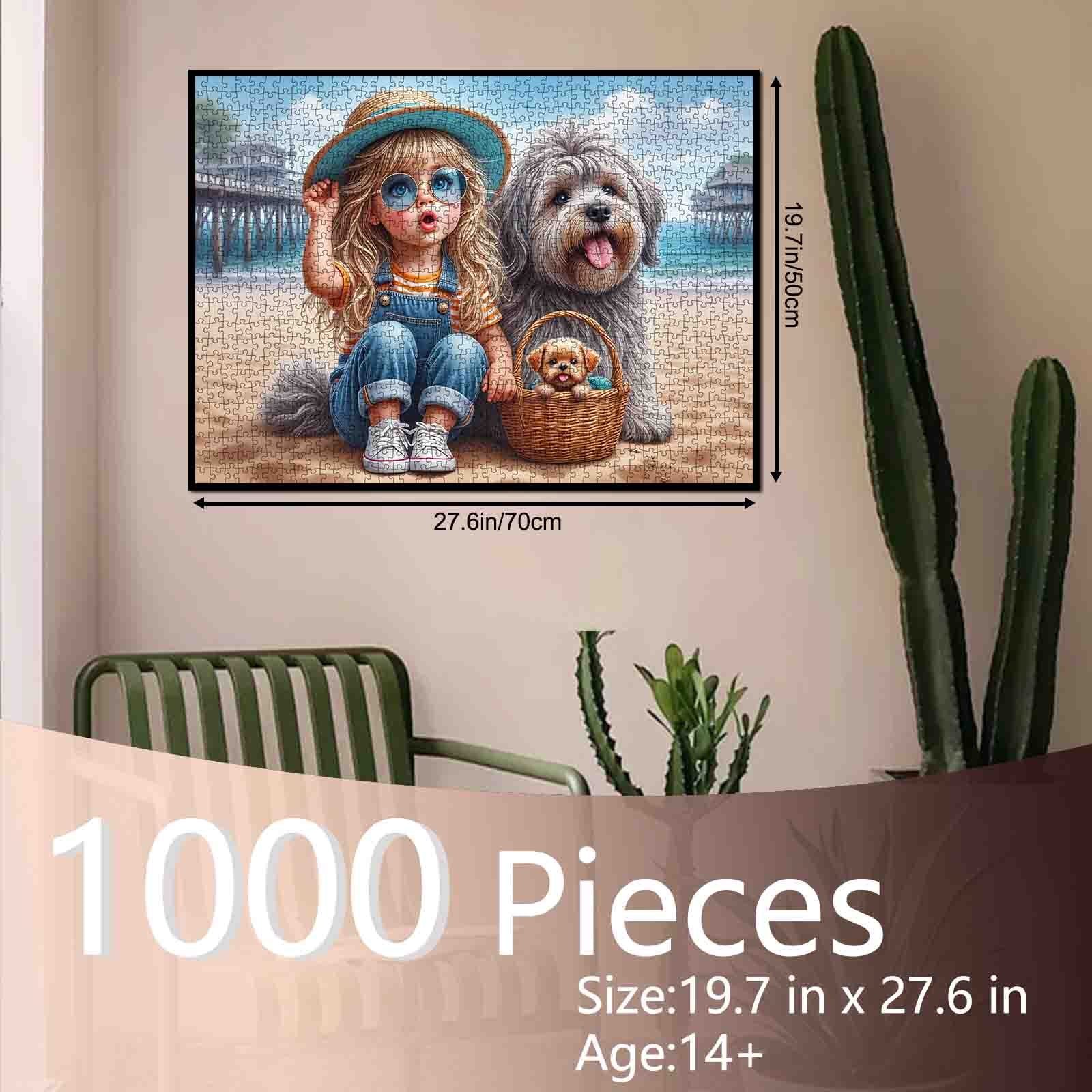 tucocoo-beach-day-girl-and-dogs-puzzle-1000-teile-strand image 5