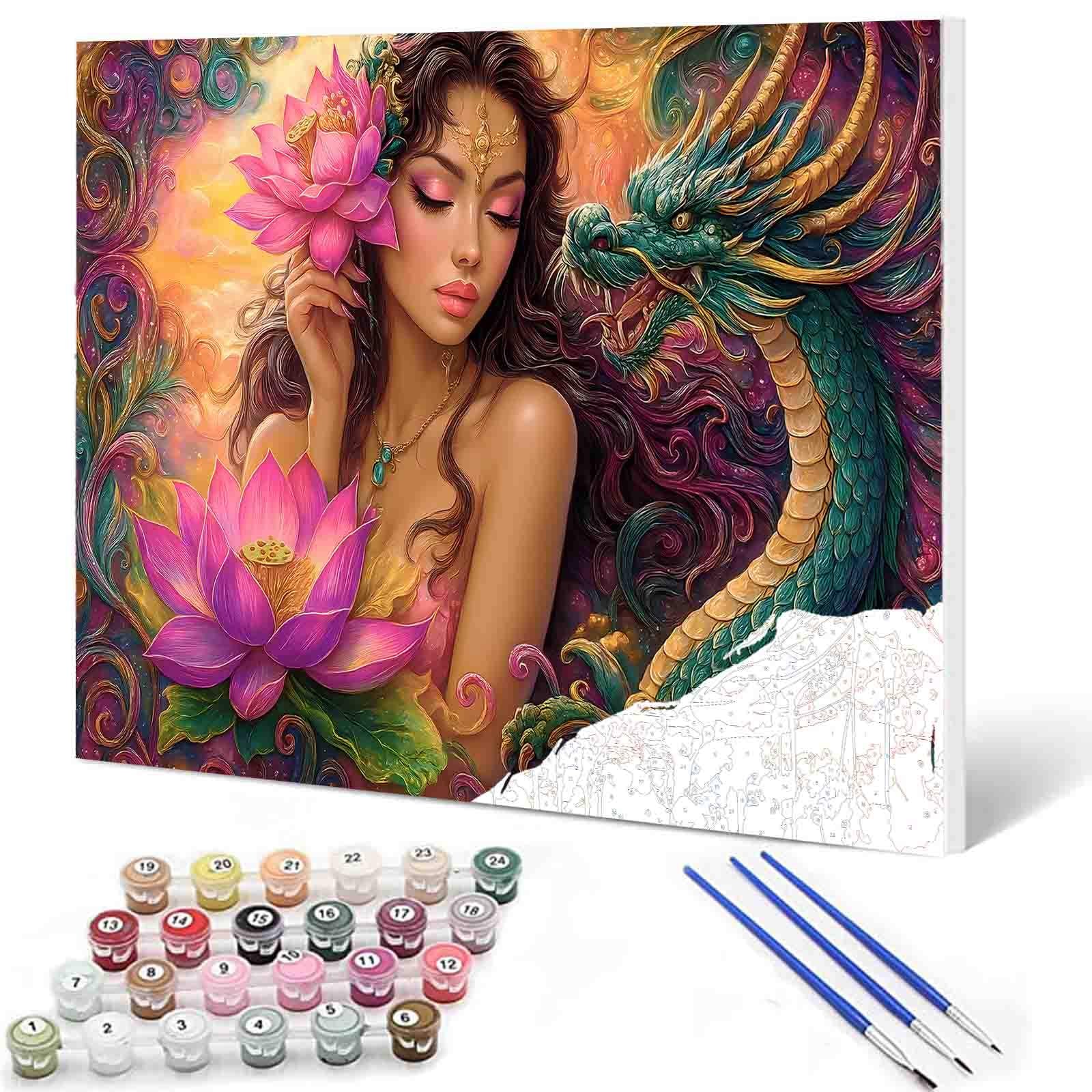 tucocoo-lotus-beauty-and-dragon-malen-nach-zahlen-40x50cm image 1