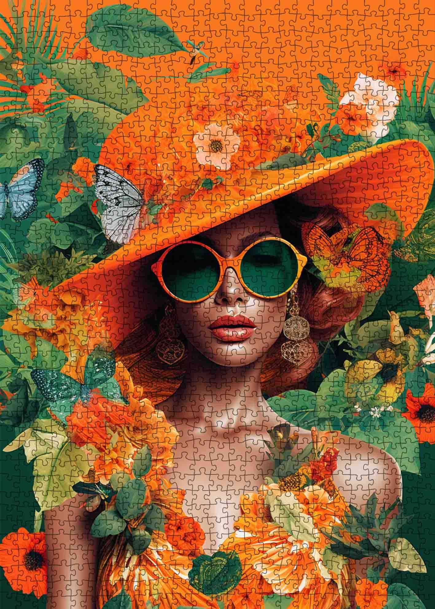 tucocoo-orange-hat-frau-puzzle-1000-teile-portrait image 2