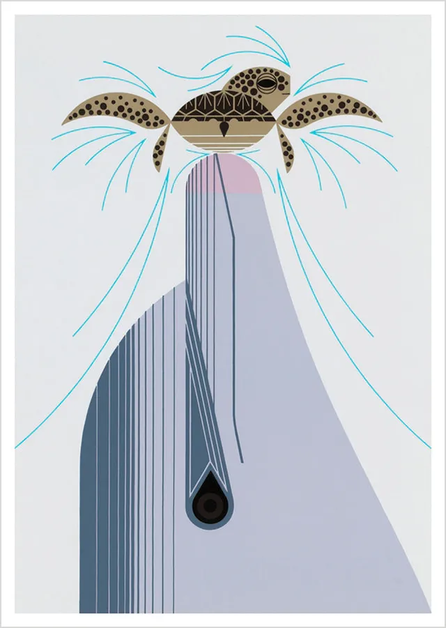 pomegranate-postcards-dolfun-postkarte-charley-harper image 1