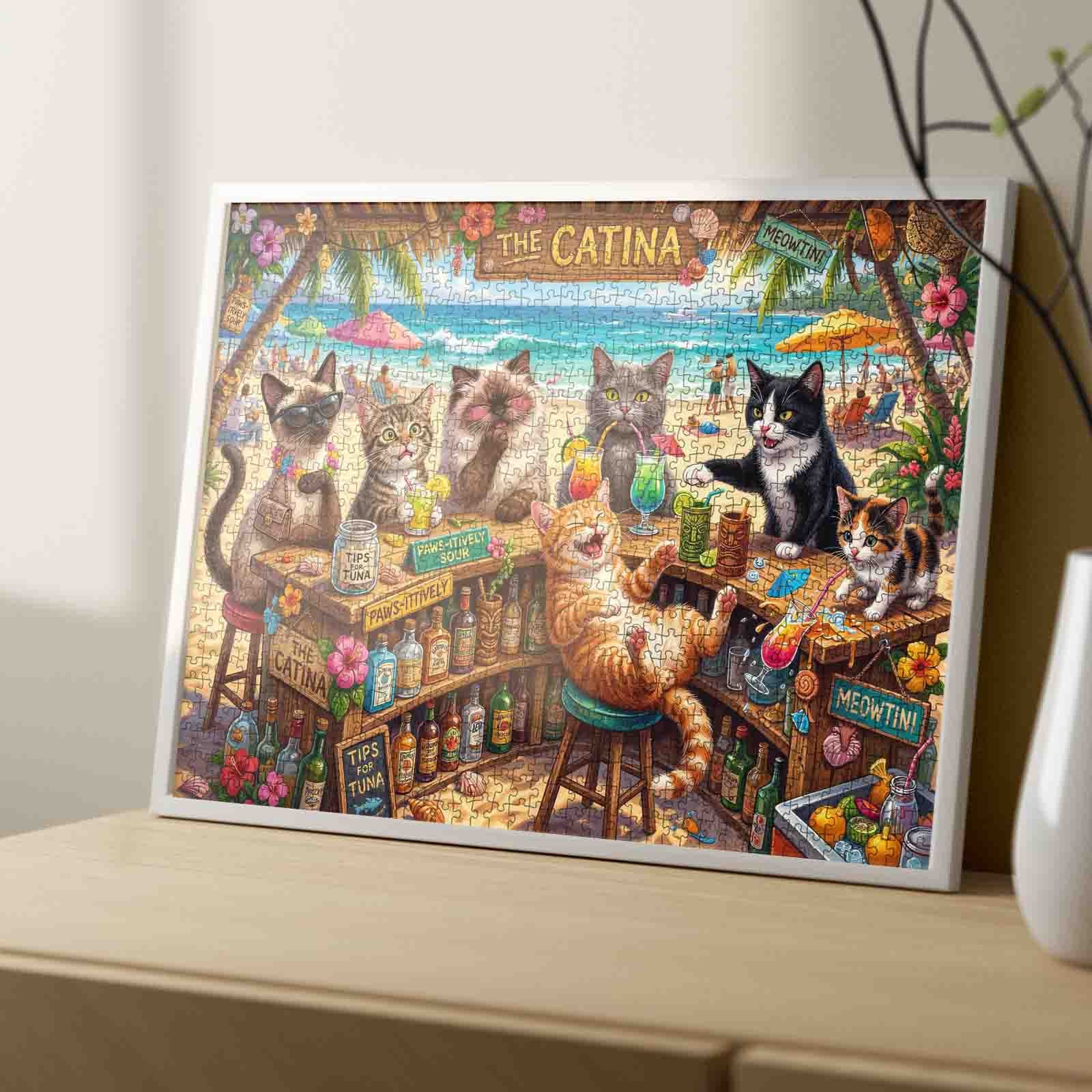 tucocoo-beachside-cat-cocktail-party-puzzle-1000-teile-strand image 4