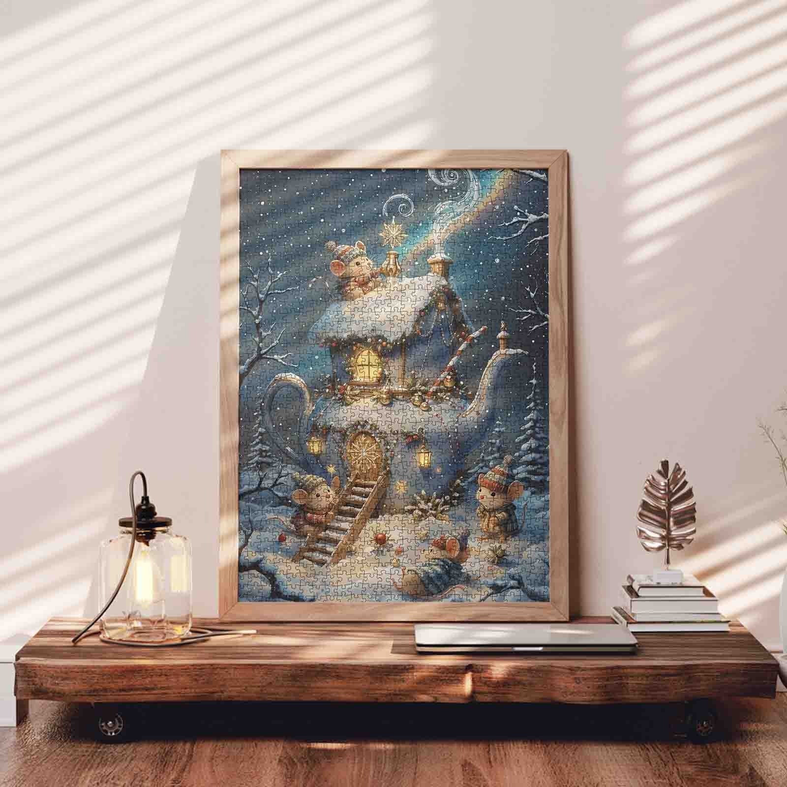tucocoo-winter-teapot-mouse-house-puzzle-1000-teile-weihnachten image 3
