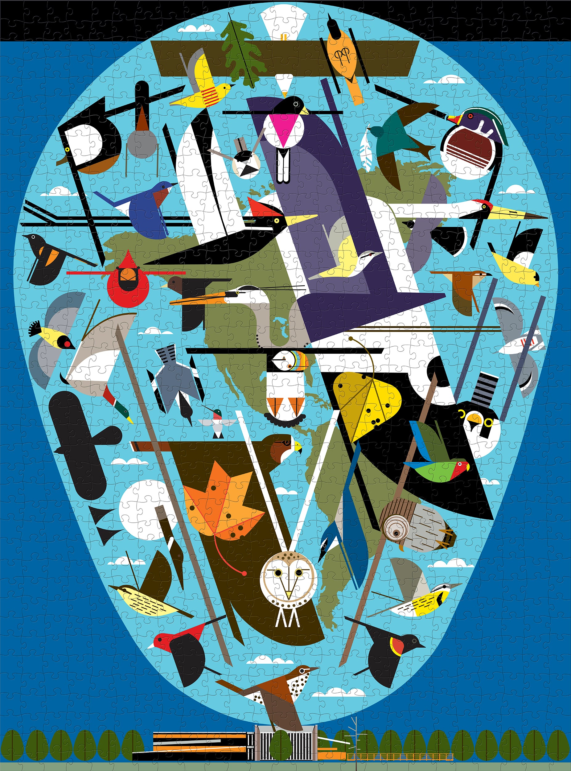 pomegranate-charley-harper-birds-1000-teile-puzzle-v-gel image 2