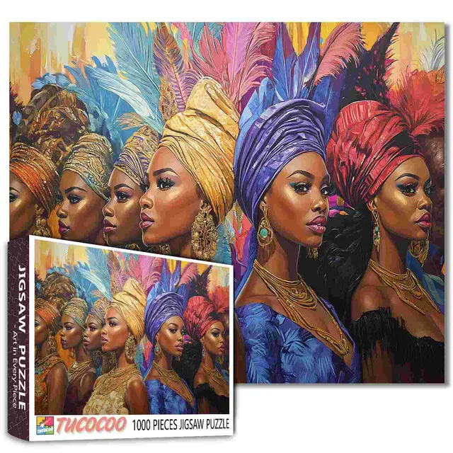 tucocoo-jigsaw-puzzles-elegant-african-women-puzzle-1000-teile image 1