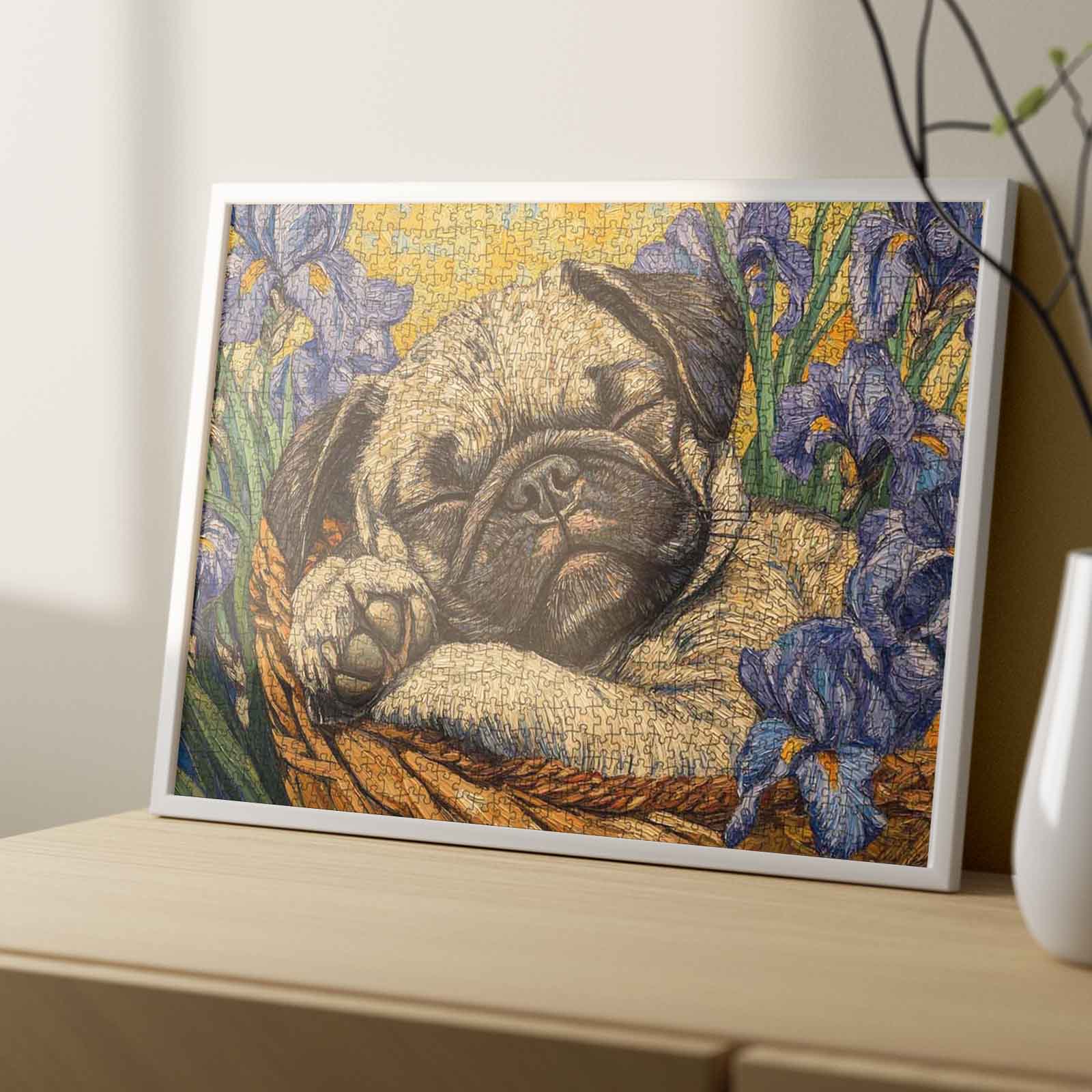 tucocoo-sleeping-pug-puzzle-1000-teile-mops image 4