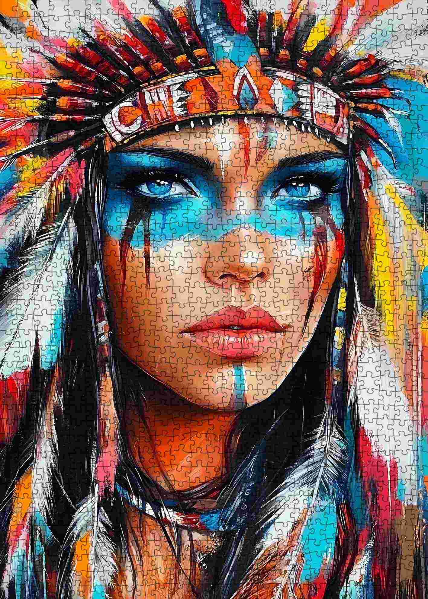 tucocoo-jigsaw-puzzles-native-warrior-beauty-puzzle-1000-teile image 2