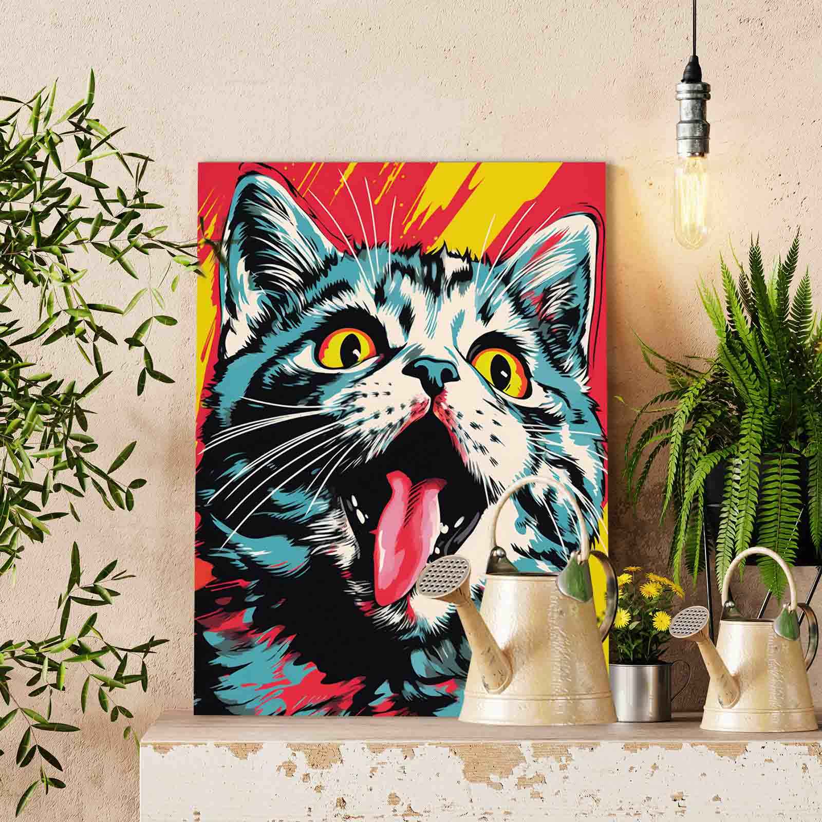 tucocoo-excited-cat-pop-art-malen-nach-zahlen-katze image 2