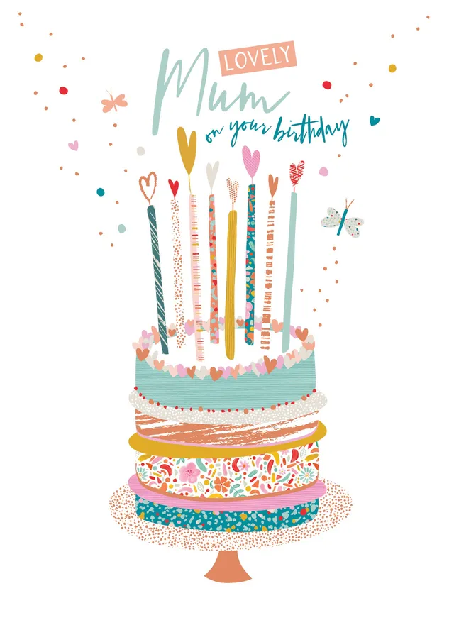 otter-house-family-circle-geburtstagskarte-mama-kuchen-kerzen image 1