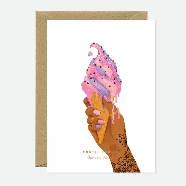 all-the-ways-to-say-cooler-than-ice-cream-gru-karte-goldfolie image 1
