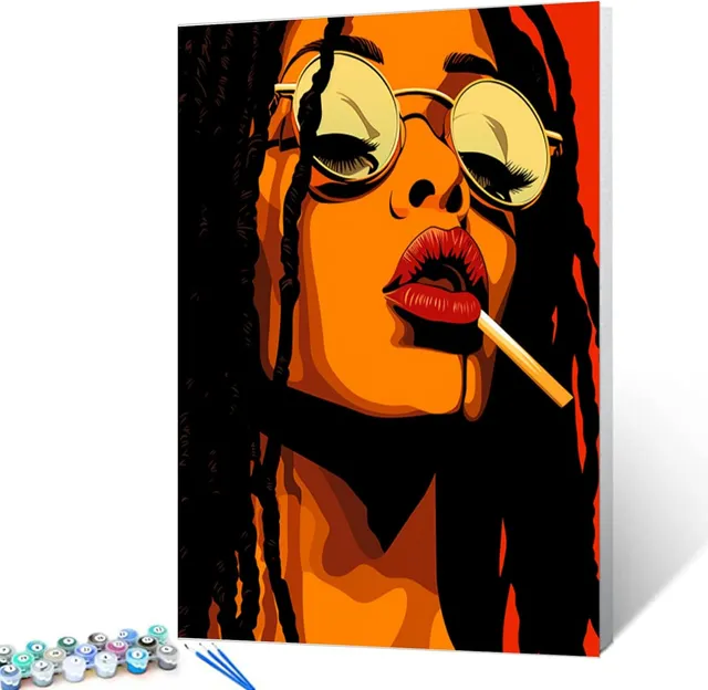tucocoo-fashion-girl-lipstick-malen-nach-zahlen-40x50-frau image 1