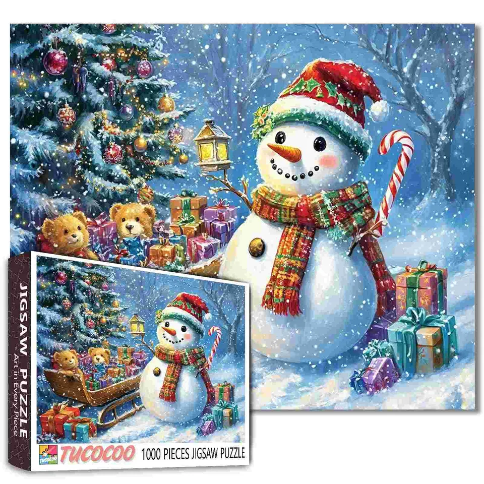 tucocoo-snowman-s-gift-parade-puzzle-1000-teile-weihnachten image 1