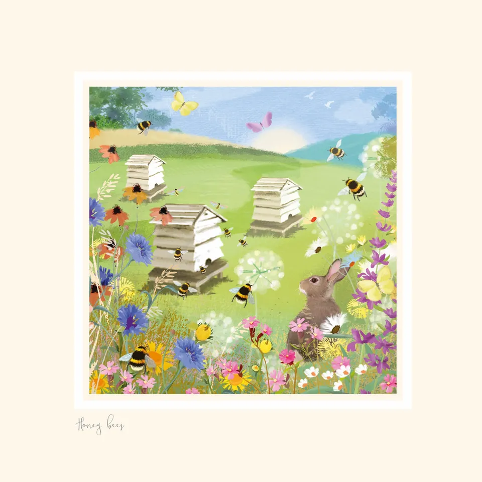 otter-house-heydays-gru-karte-honey-bees-bienen image 1