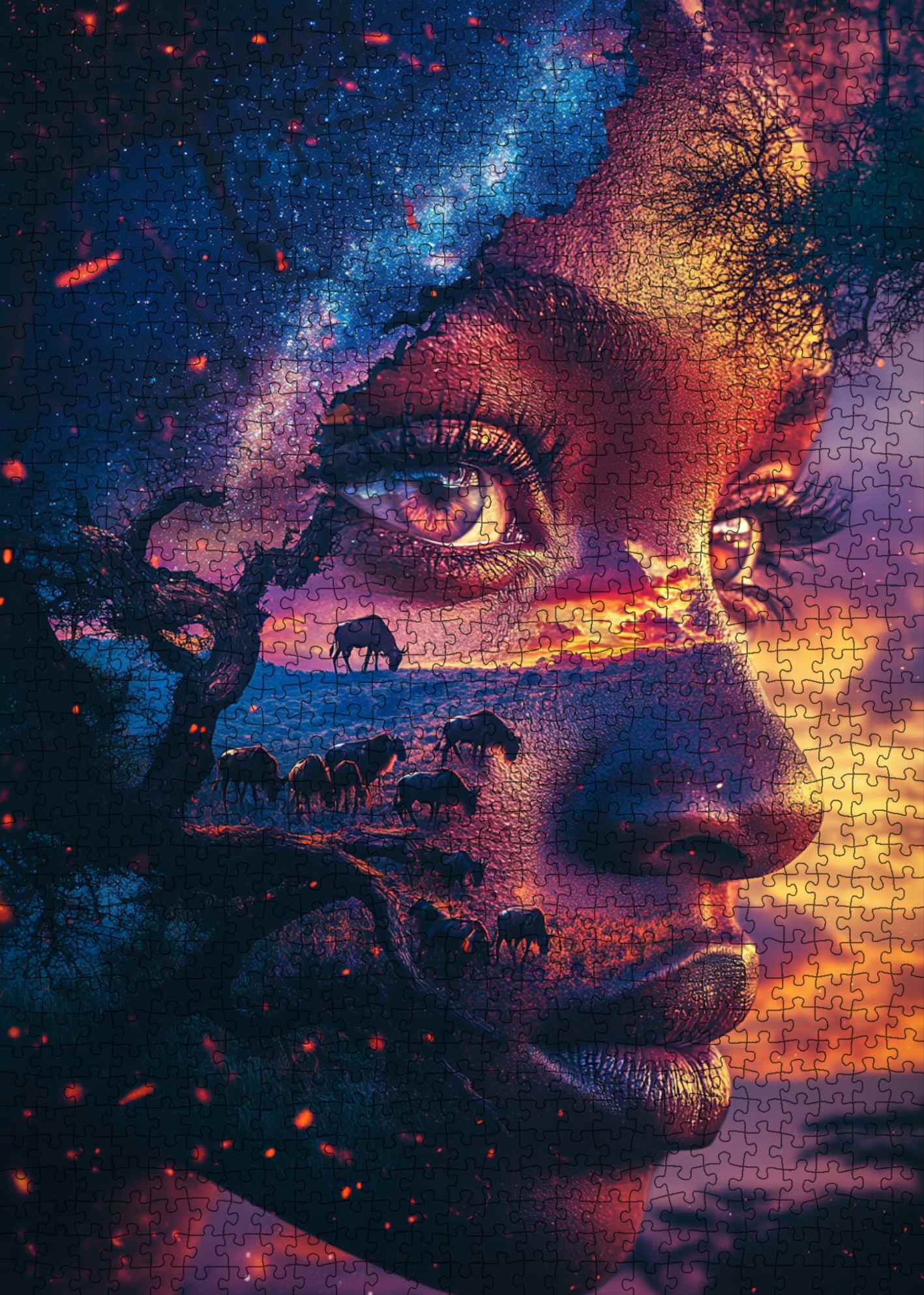tucocoo-african-sunset-dream-puzzle-1000-teile-savanne image 2