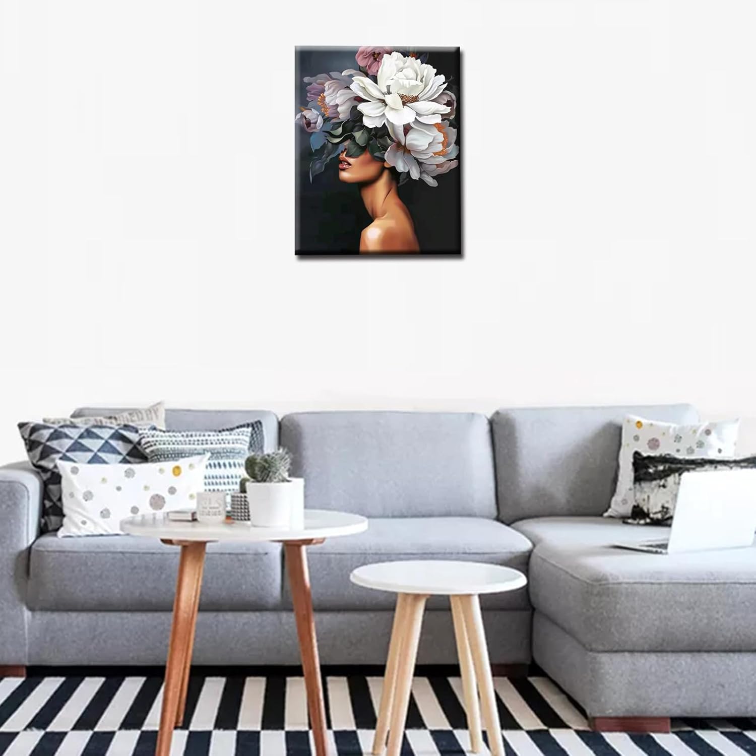 tucocoo-sexy-lady-head-flower-malen-nach-zahlen-40x50-o-rahmen image 3