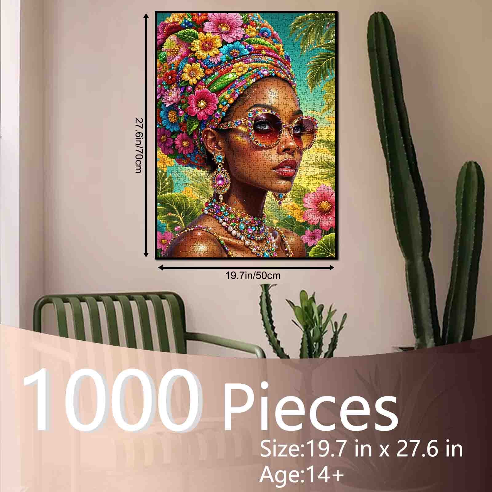 tucocoo-floral-afro-beauty-sonnenbrille-puzzle-1000-teile image 5