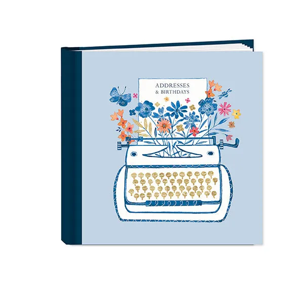 otter-house-blue-willow-address-birthday-book-adressbuch-typewriter image 1