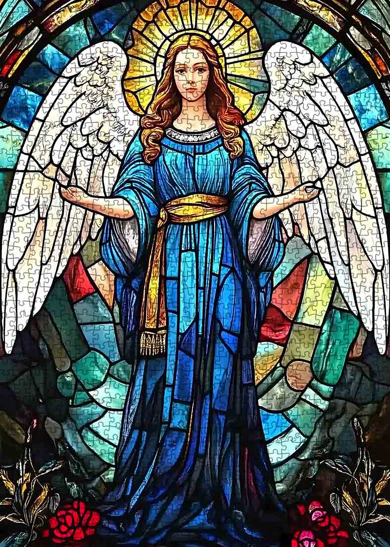 tucocoo-stained-glass-angel-puzzle-1000-teile-engel image 2