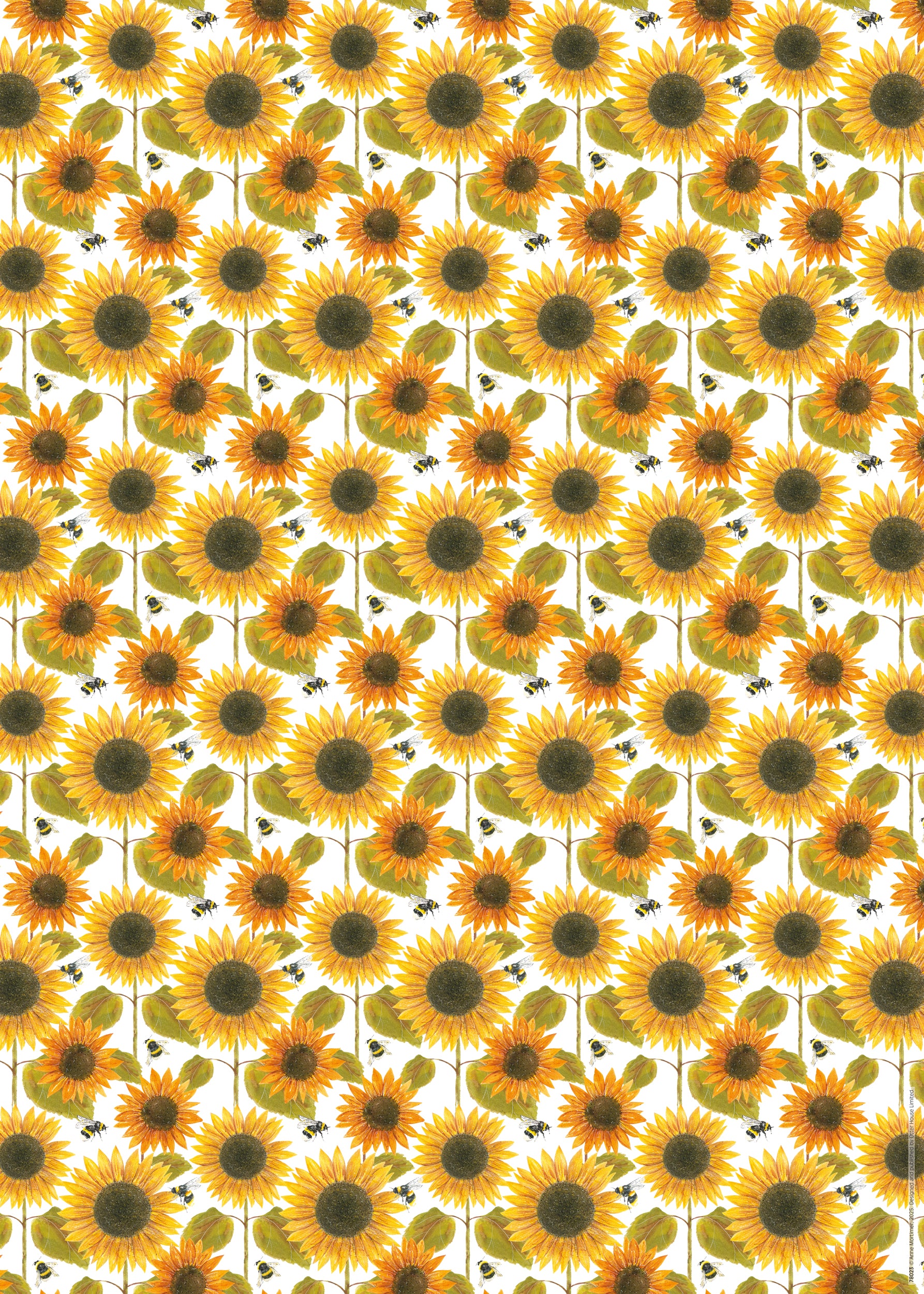otter-house-sunflowers-geschenkpapier-2-bogen-tags-sonnenblumen image 2
