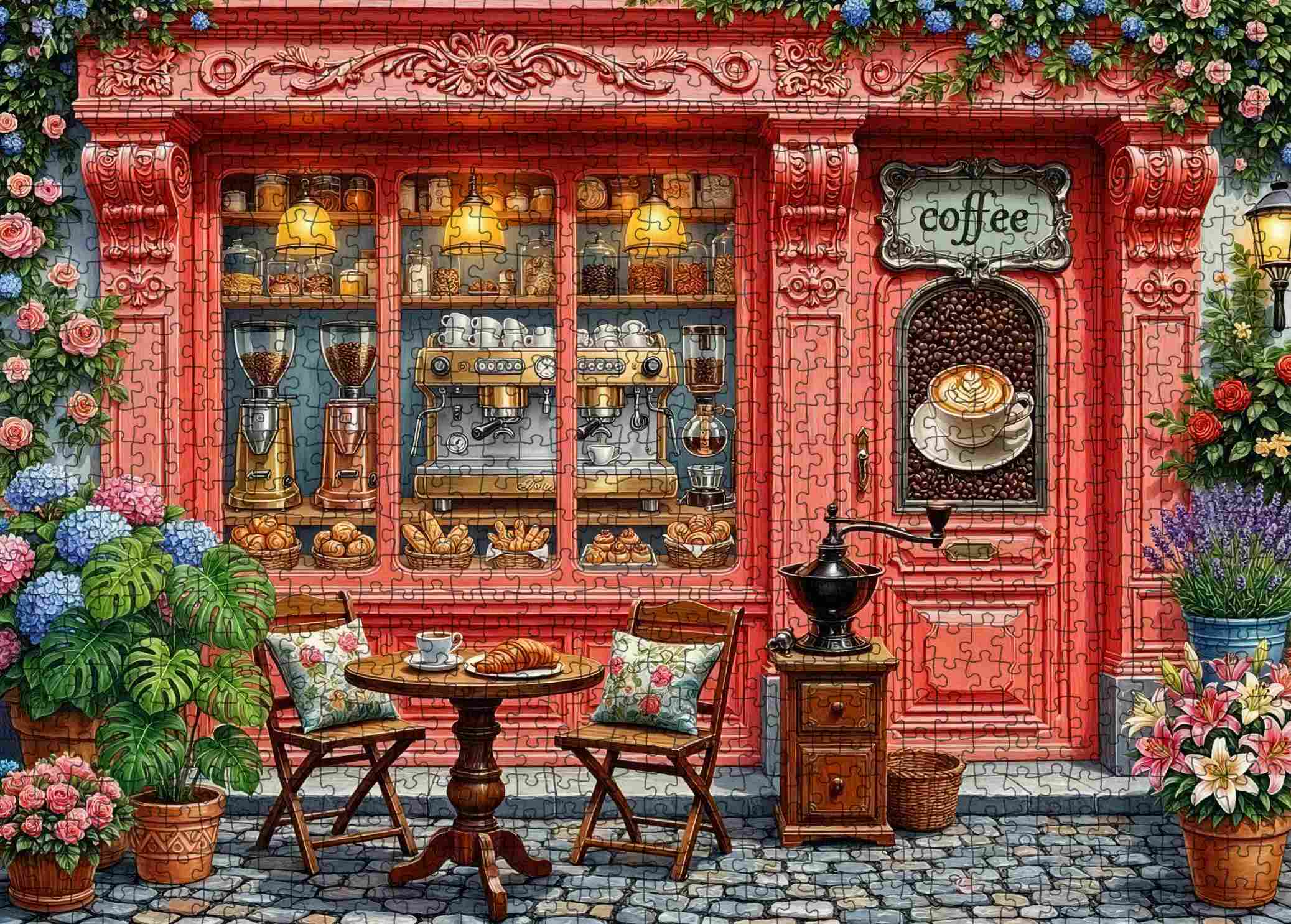 tucocoo-charming-floral-coffee-shop-puzzle-1000-teile-caf image 2