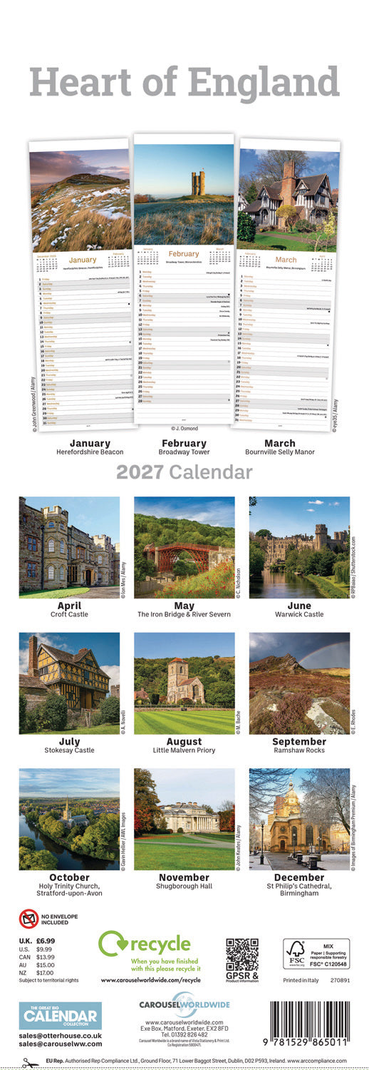 otter-house-heart-of-england-slim-kalender-2027-schmal image 2