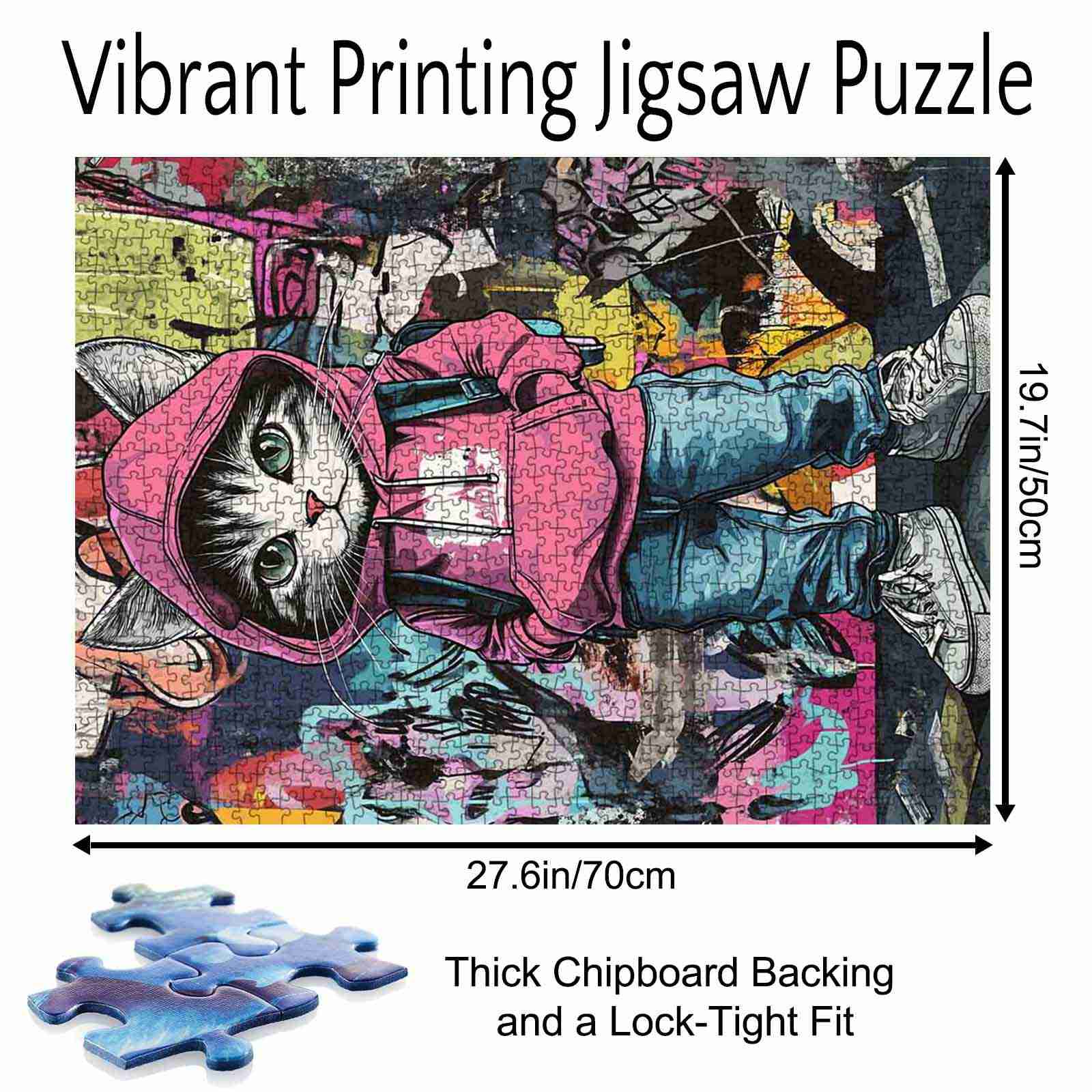 tucocoo-jigsaw-puzzles-graffiti-hoodie-cat-puzzle-1000-teile image 5