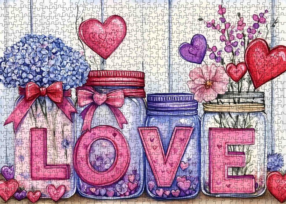 tucocoo-mason-jar-love-art-puzzle-1000-teile-blumen image 2