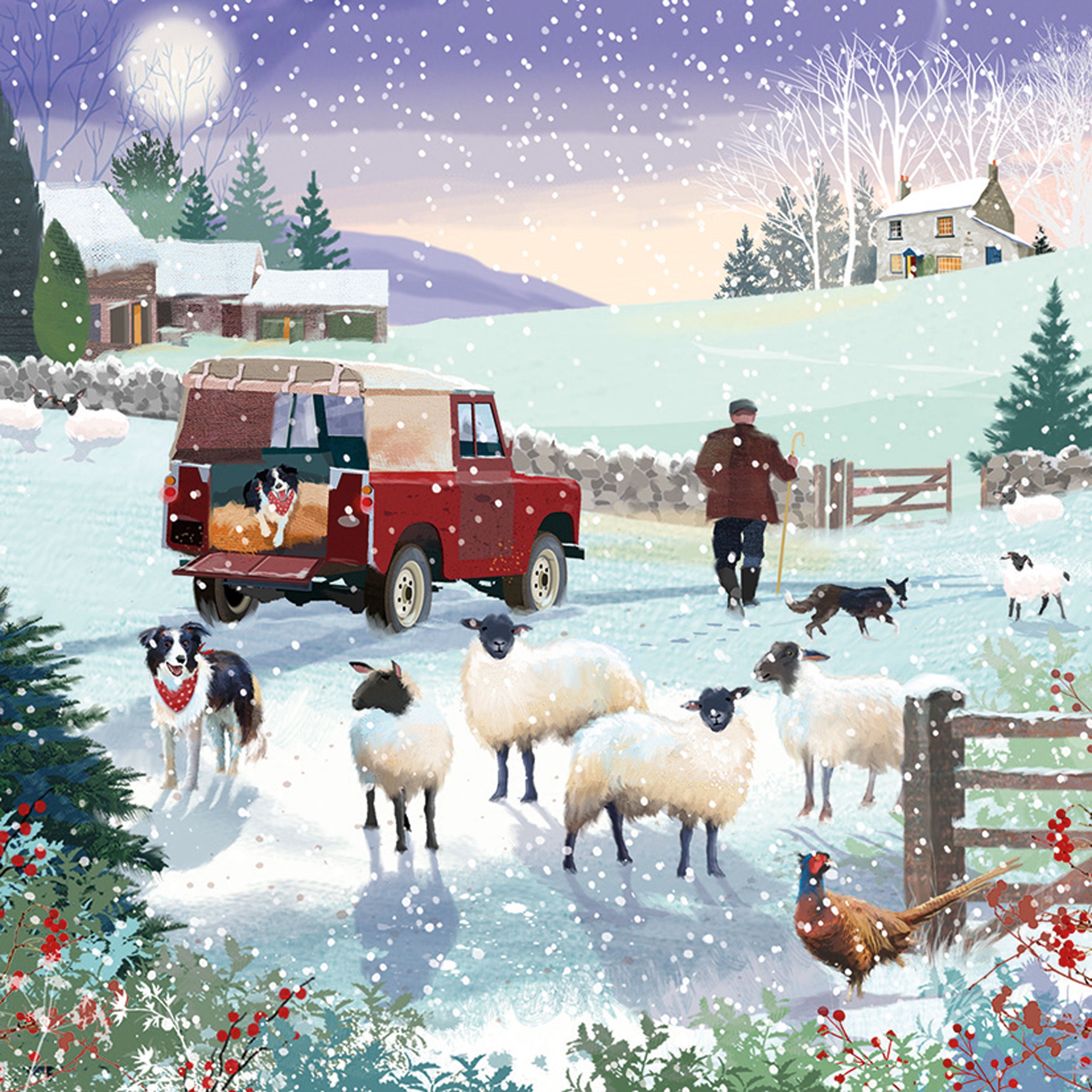 otter-house-christmas-on-the-farm-weihnachtskarten-10er-pack-charity image 2