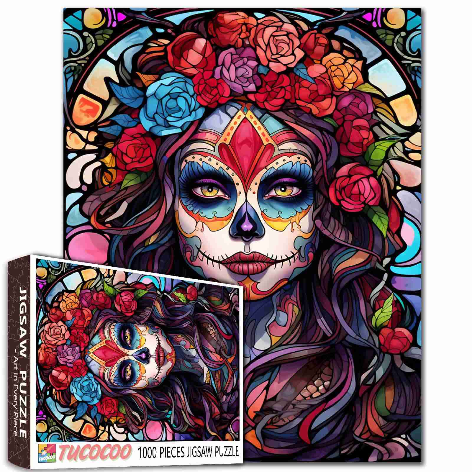 tucocoo-sugar-skull-muse-puzzle-1000-teile-totenkopf image 1
