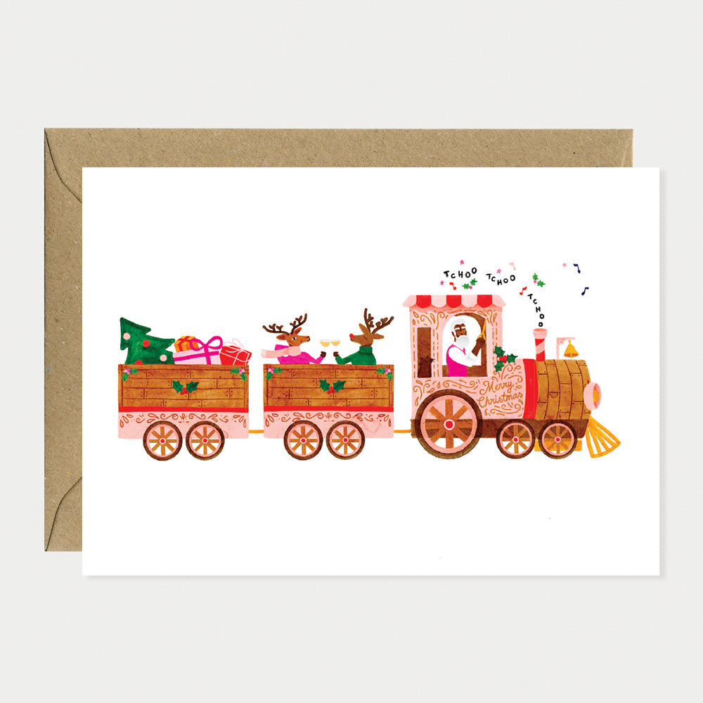 all-the-ways-to-say-christmas-train-weihnachtskarte-a6 image 1