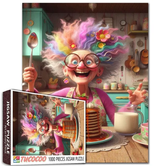 tucocoo-colorful-grandma-pancake-feast-puzzle-1000-teile image 1
