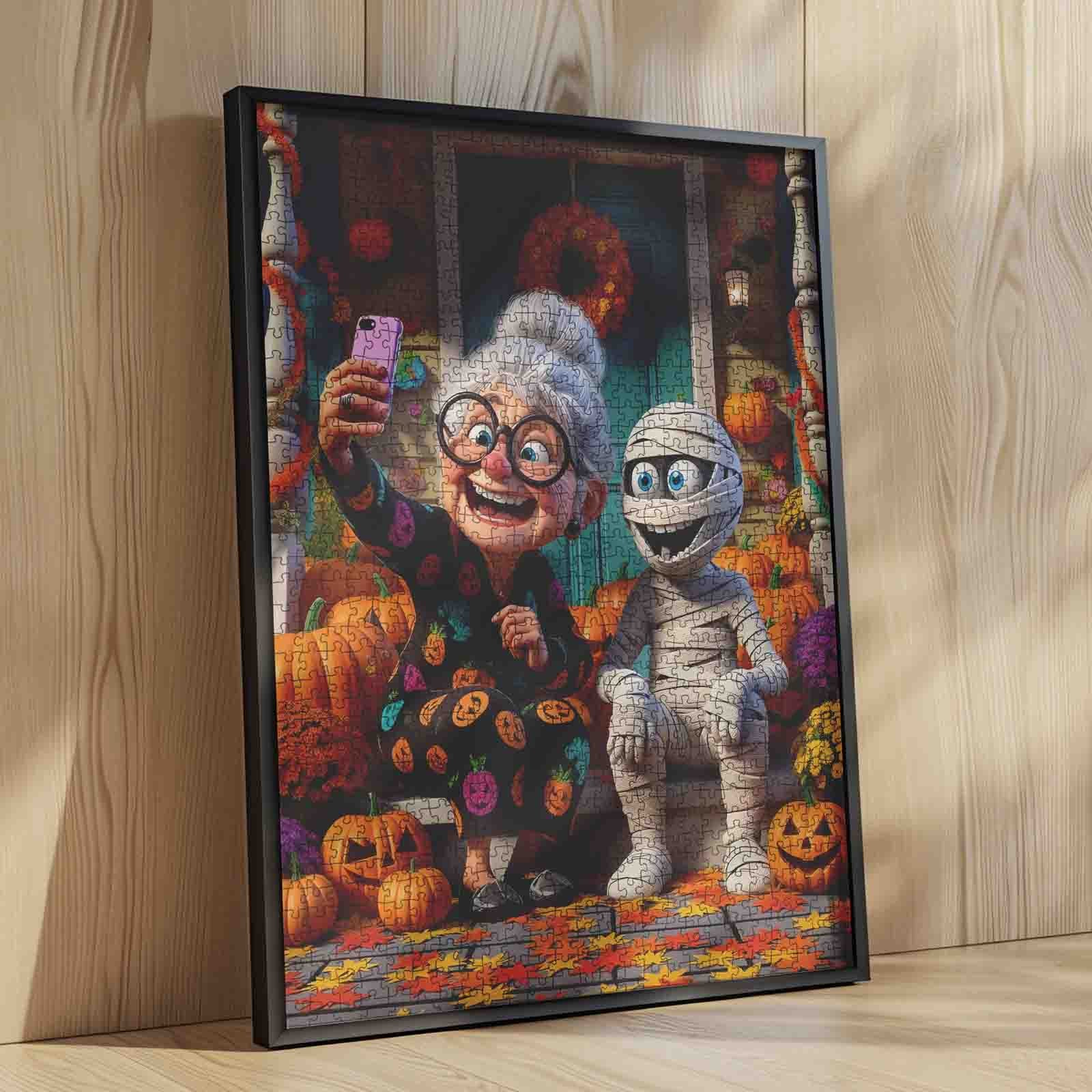 tucocoo-playful-granny-and-mummy-selfie-puzzle-1000-teile-halloween image 4