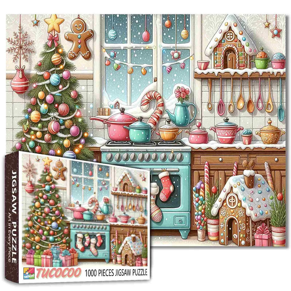 tucocoo-christmas-kitchen-puzzle-1000-teile-weihnachtsk-che image 1
