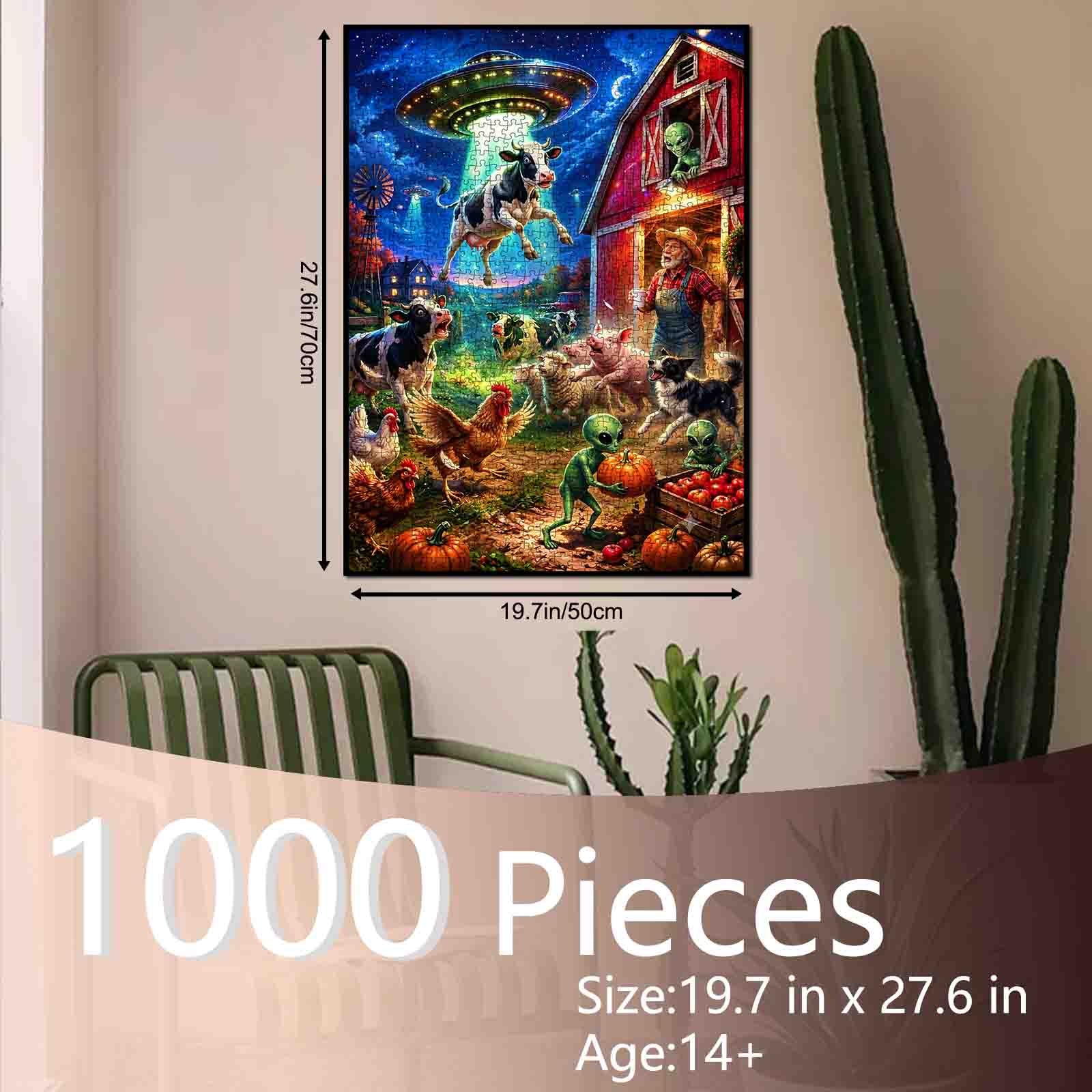 tucocoo-alien-farm-cow-abduction-puzzle-1000-teile-ufo image 5