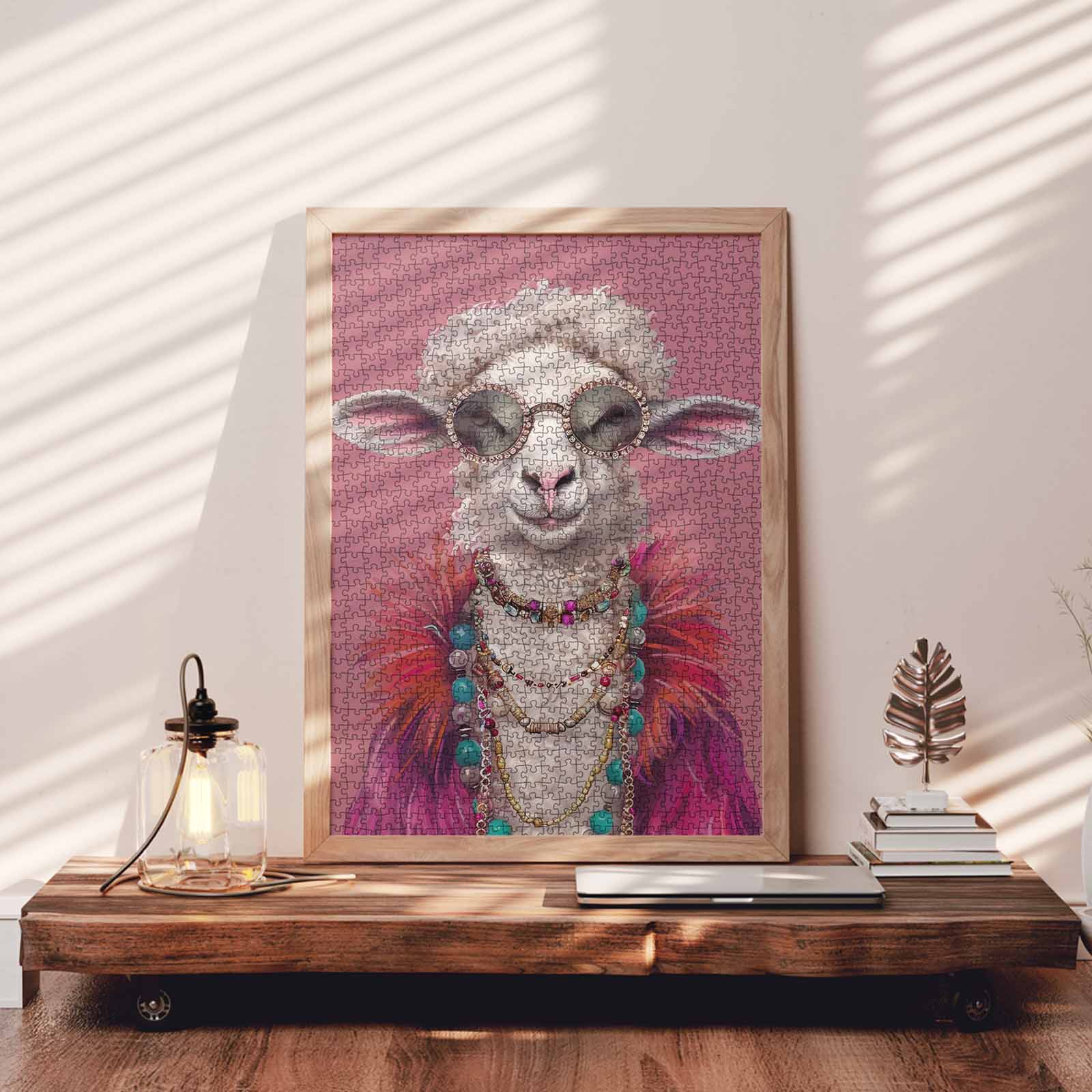 tucocoo-glamorous-sheep-puzzle-1000-teile-schaf-mode image 3