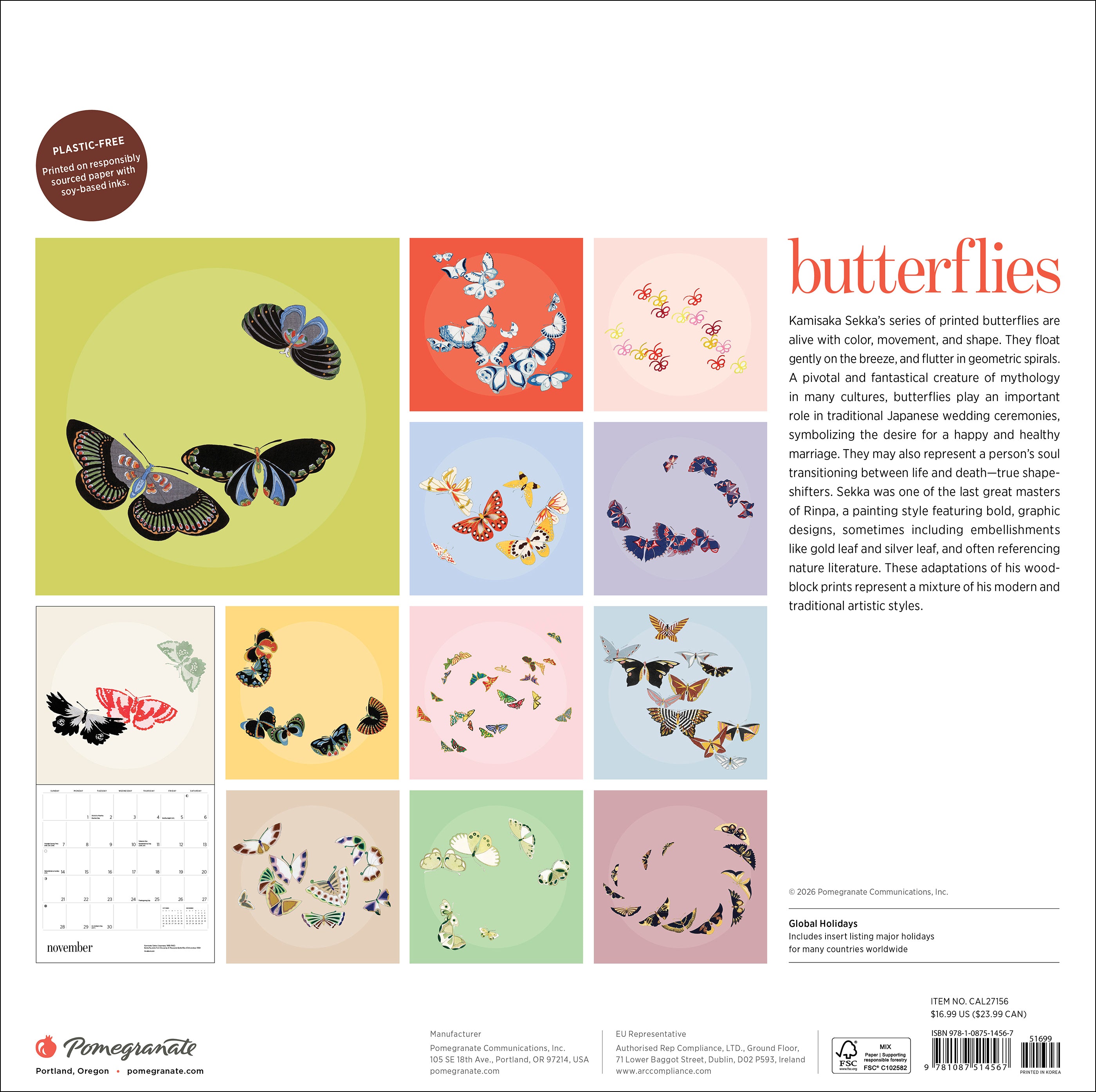 pomegranate-butterflies-2027-wandkalender-schmetterlinge image 8