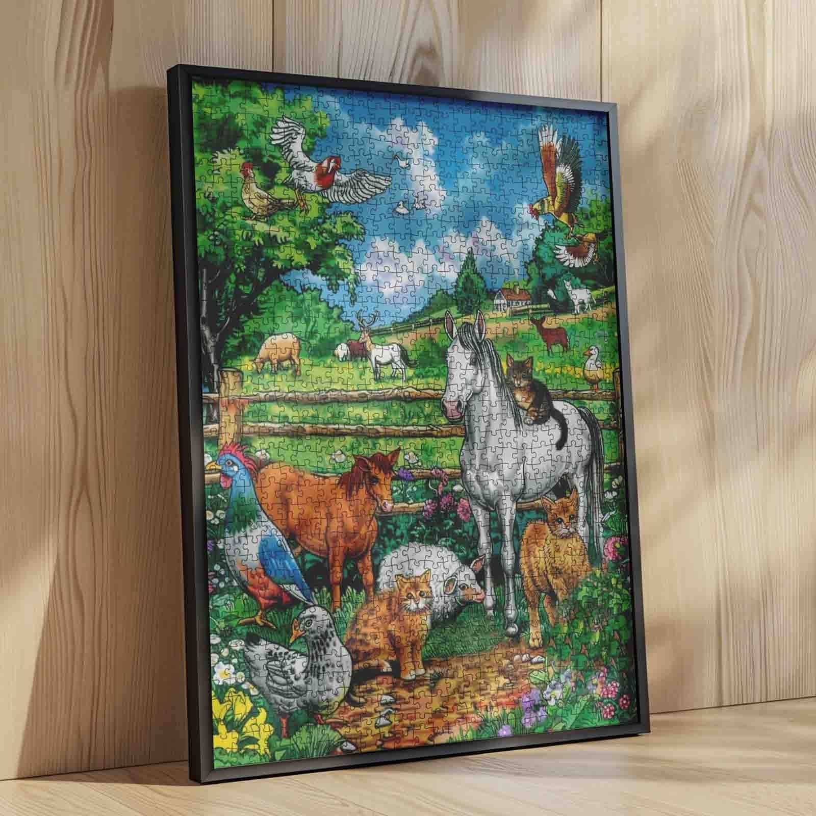 tucocoo-jigsaw-puzzles-peaceful-farm-morning-puzzle-1000-teile-bauernhof image 4