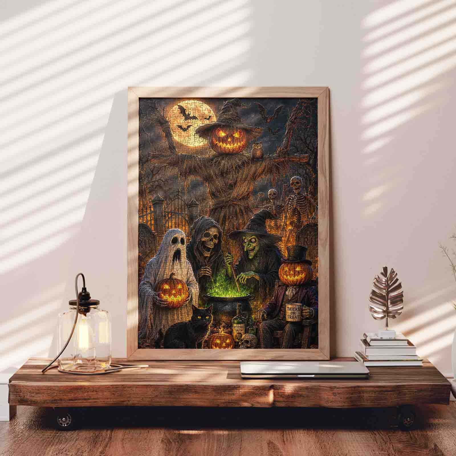tucocoo-haunted-pumpkin-gathering-puzzle-1000-teile-halloween image 3