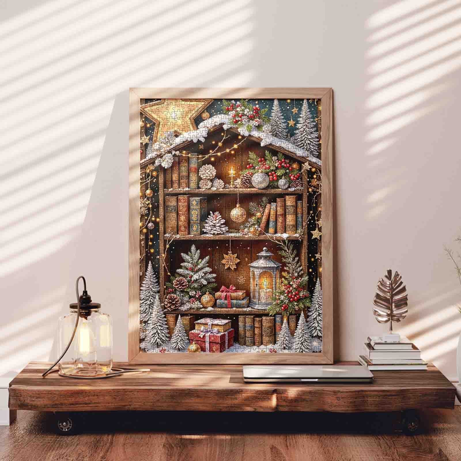 tucocoo-christmas-bookshelf-puzzle-1000-teile-regal image 3