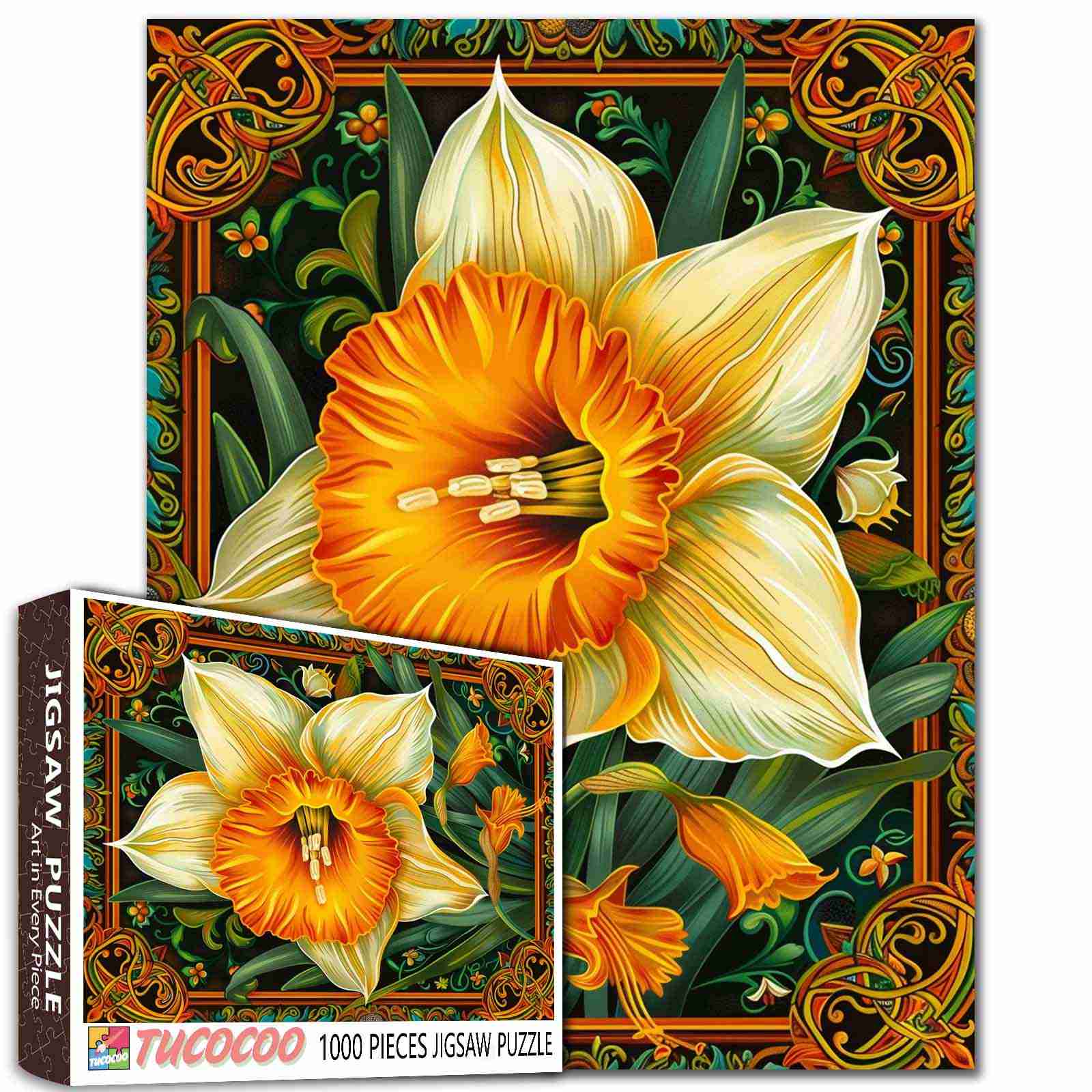 tucocoo-jigsaw-puzzles-golden-daffodil-charm-puzzle-1000-teile-blumen image 1