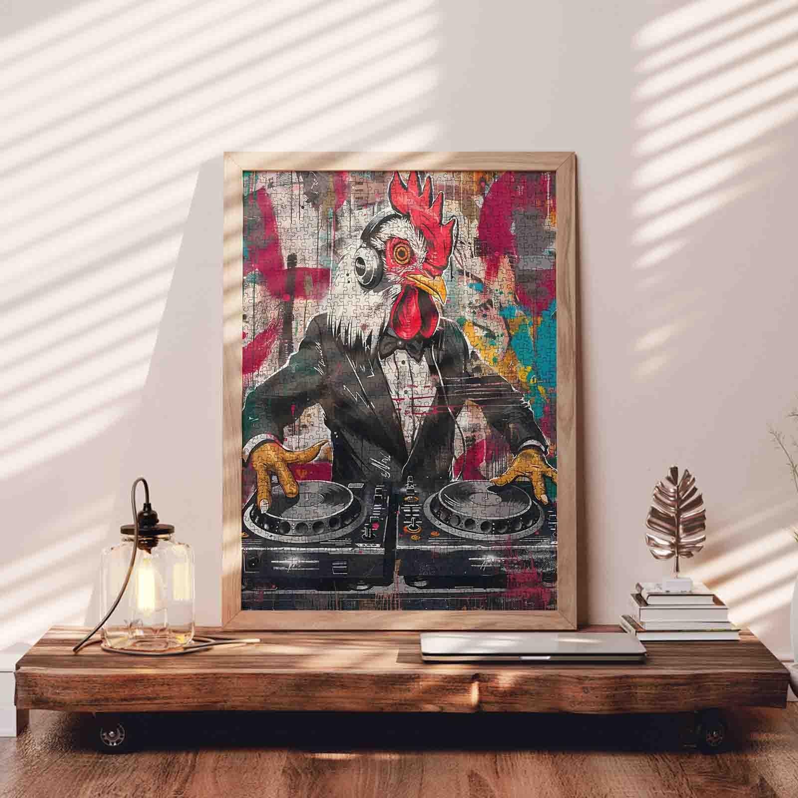 tucocoo-jigsaw-dj-rooster-puzzle-1000-teile-graffiti image 3