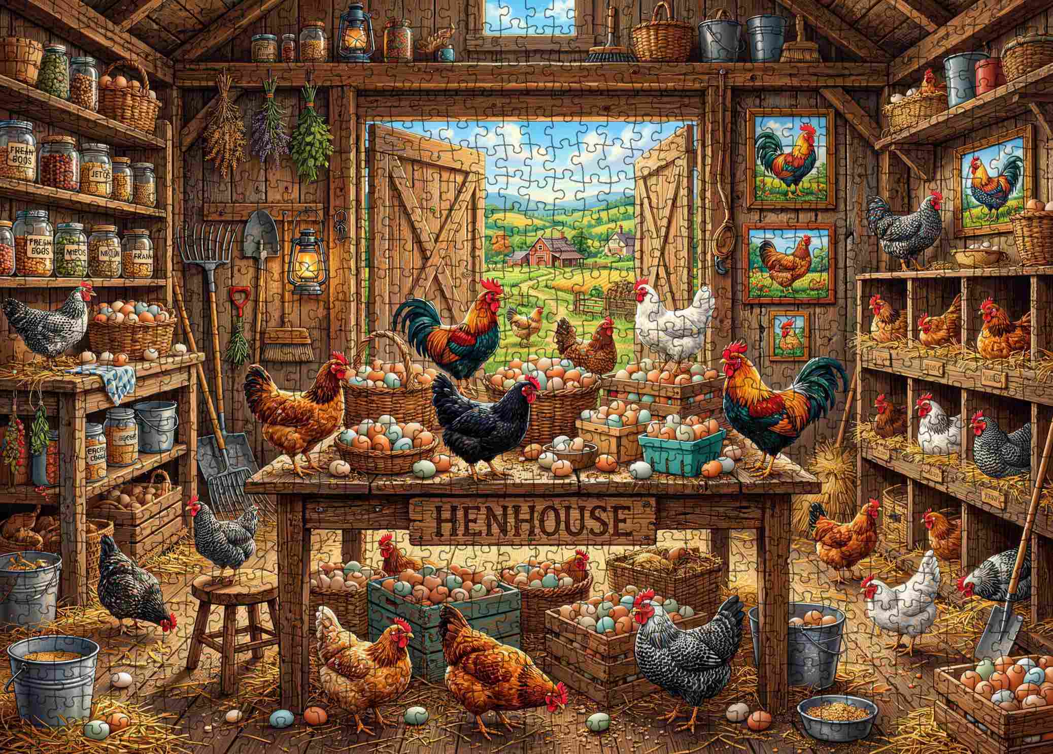 tucocoo-rustic-henhouse-farm-life-puzzle-1000-teile-h-hnerstall image 2